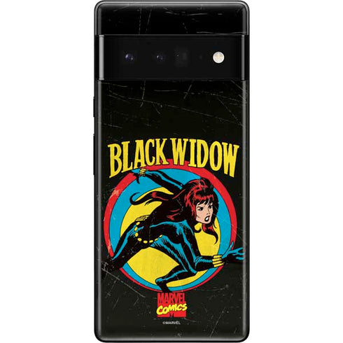 Marvel Classic Comics Black Widow Google Pixel 6 Pro Skin